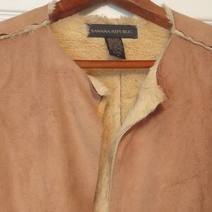 Banana Republic Suede and sheepskin casual jacket